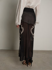 Set Elegante camicia + gonna nero