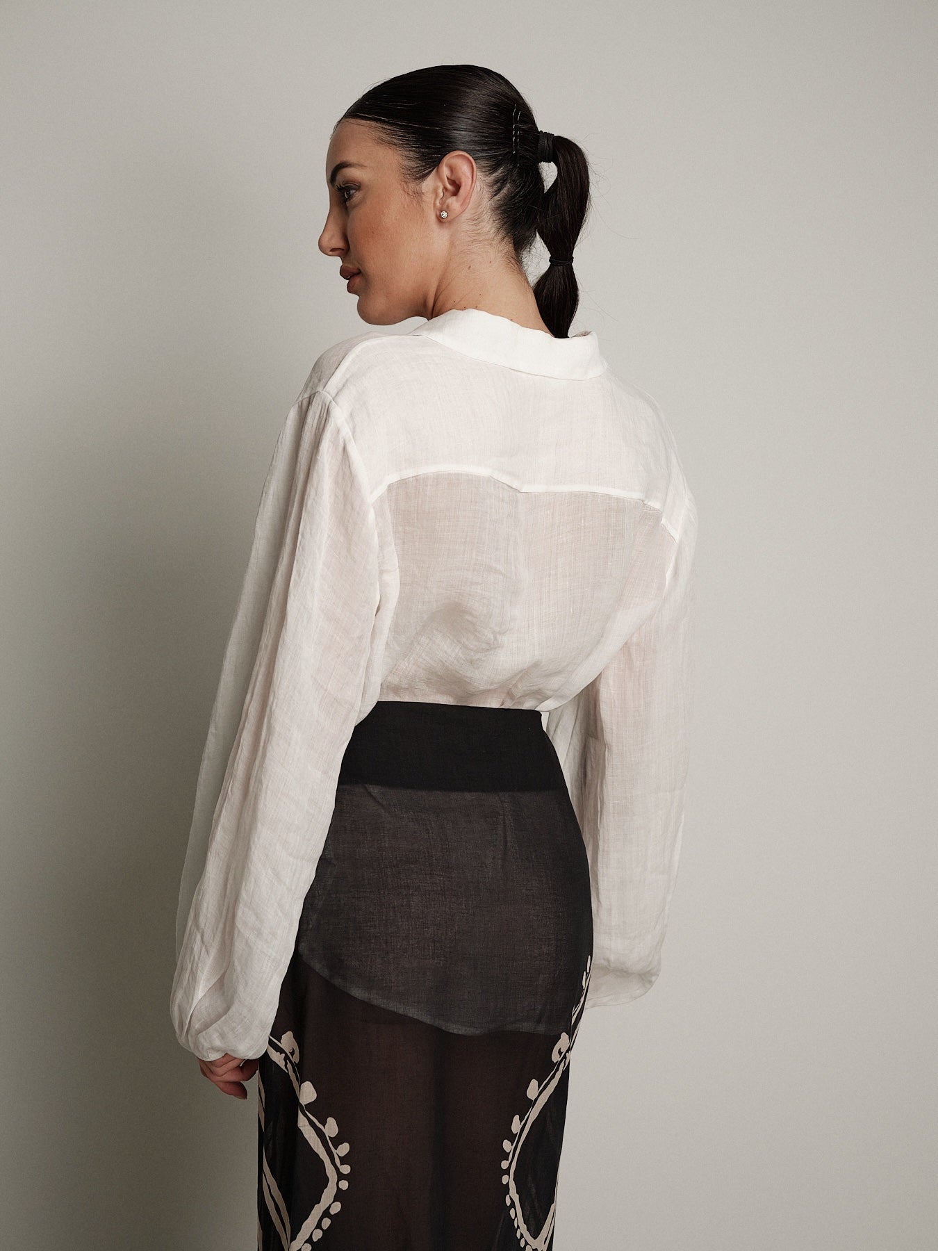 Set Elegante camicia + gonna nero
