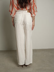 Beautiful pure white linen trousers PRE-ORDER 12/06 size XS
