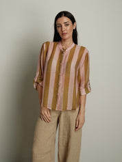 Camicia virale riga olio/rosa PREORDINE 26/06