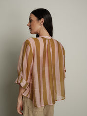 Camicia virale riga olio/rosa PREORDINE 26/06