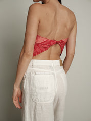 Foulard bandana fuxia/pesca