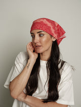 Foulard bandana fuxia/pesca