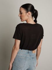 T-shirt girocollo lino (colori all'interno)