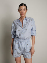Shorts cabochon riga azzurro
