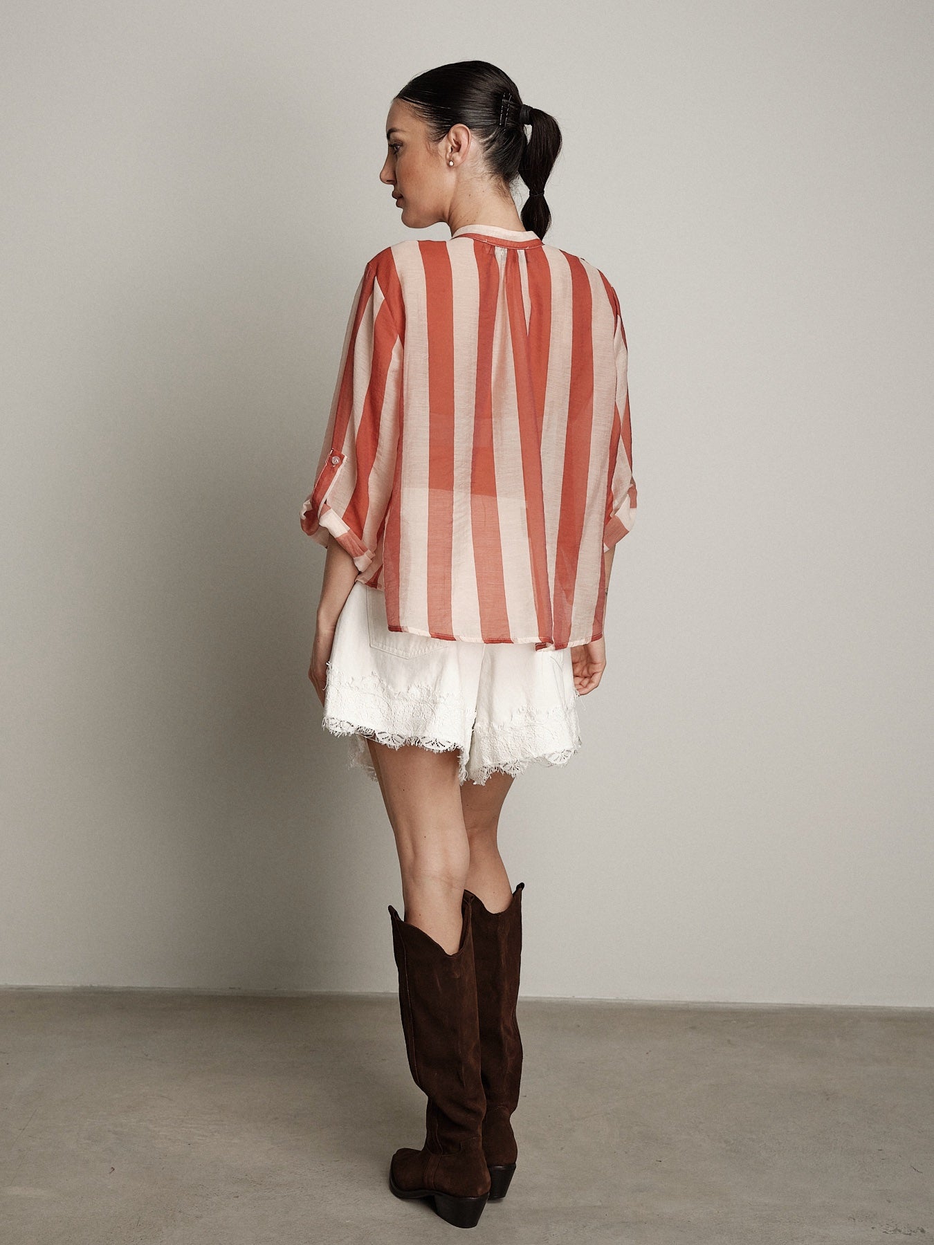 Camicia virale burro/arancio
