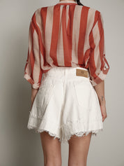 Shorts Ivy pizzo bianco