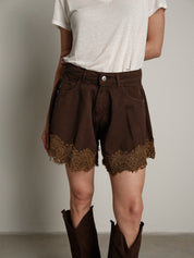 Shorts Ivy moro pizzo