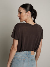 T-shirt girocollo lino (colori all'interno)