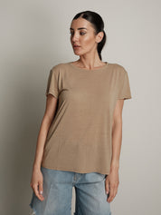 T-shirt girocollo lino (colori all'interno)