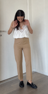 Pantalone lady sigaretta beige