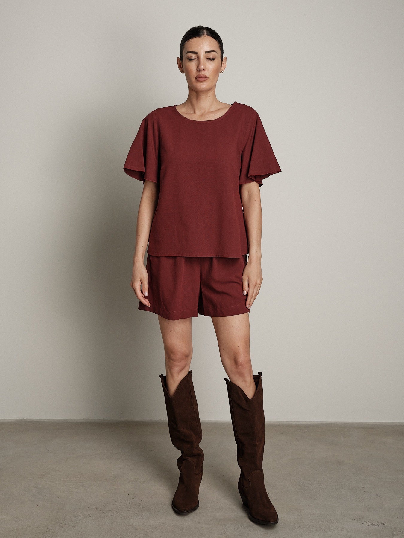 T-shirt Sogno bordeaux