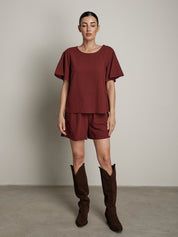 T-shirt Sogno bordeaux
