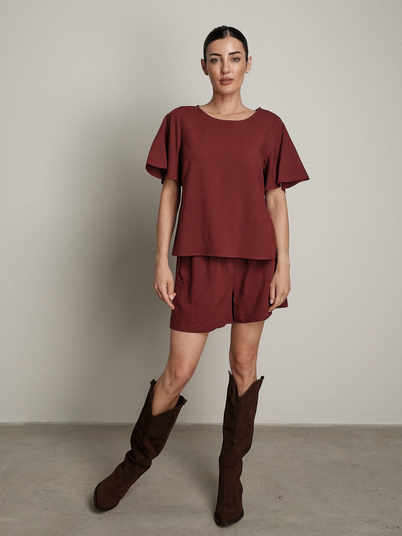 T-shirt Sogno bordeaux