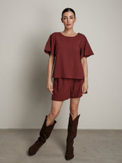 T-shirt Sogno bordeaux