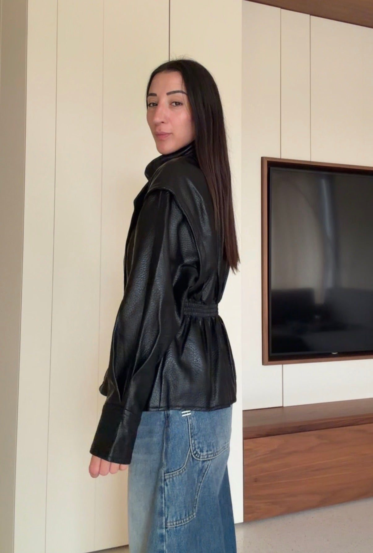 Bomber avvitato ecopelle PREORDINE 31/08 - Nero
