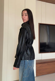 Bomber avvitato ecopelle PREORDINE 31/08 - Nero