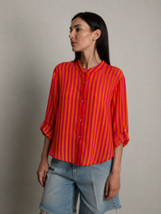 Camicia "virale" fucsia/arancio PREORDINE 17/06