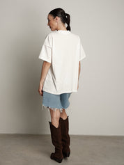 T-shirt fiori dipinti