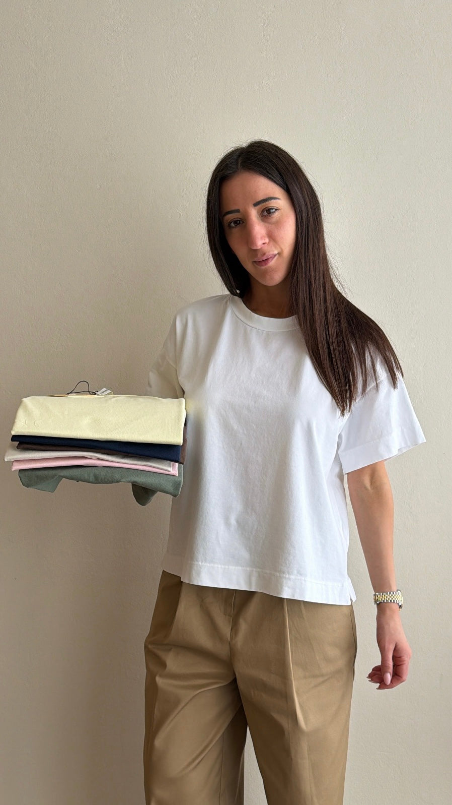 T-shirt basic m/corta (colori all'interno)