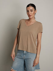 T-shirt scollo V lino (colori all'interno) MORO NERO IN PREORDINE 29/06