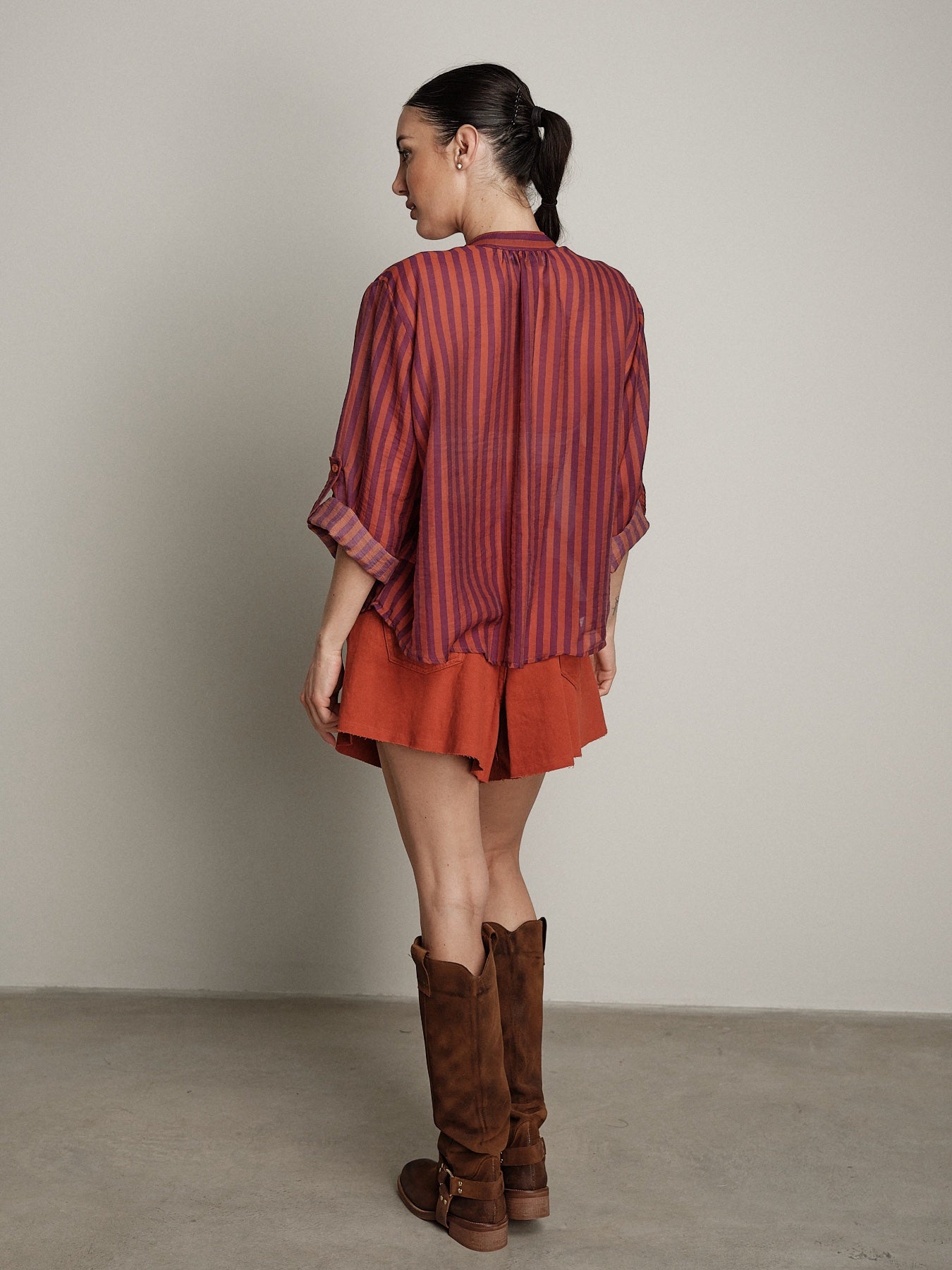 Camicia virale arancione/viola