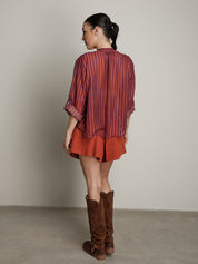 Camicia virale arancione/viola
