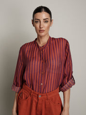Camicia virale arancione/viola