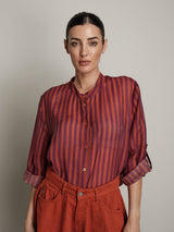 Camicia virale arancione/viola