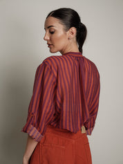 Camicia virale arancione/viola