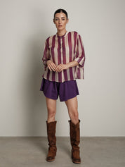 Camicia virale burro/viola PREORDINE 29/06