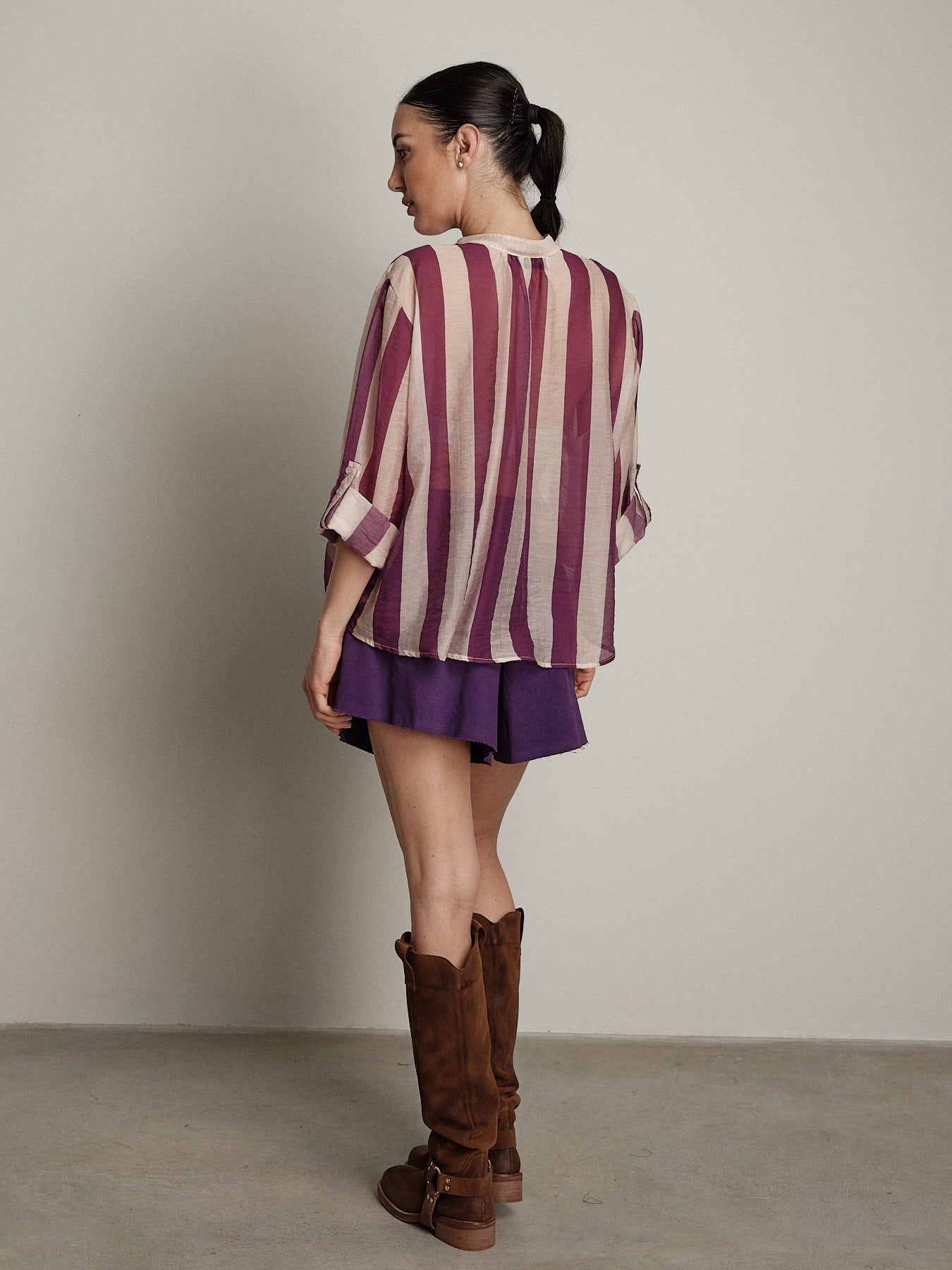 Camicia virale burro/viola PREORDINE 29/06