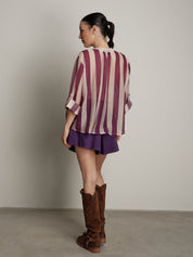 Camicia virale burro/viola PREORDINE 29/06