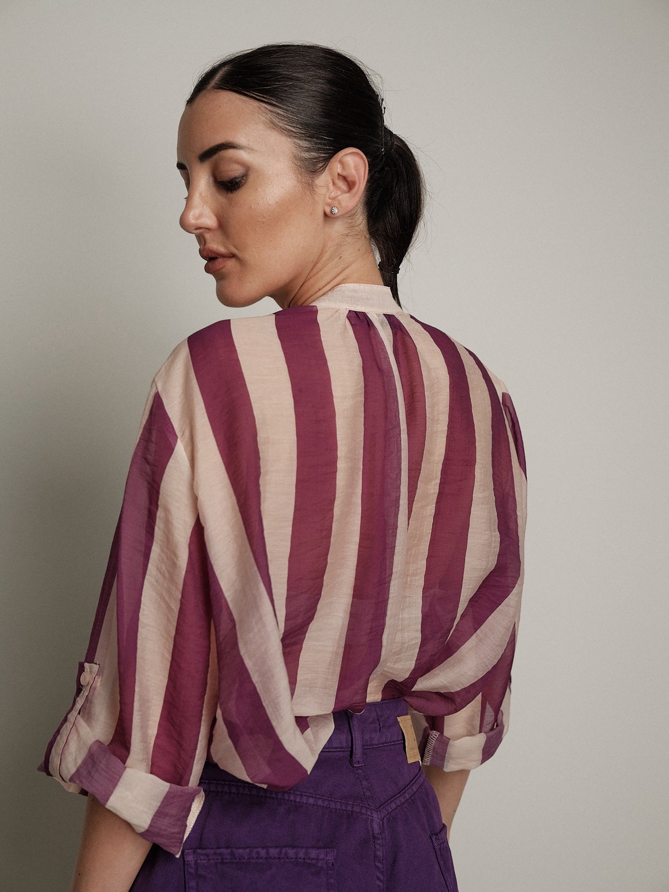 Camicia virale burro/viola PREORDINE 29/06