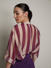 Camicia virale burro/viola PREORDINE 29/06