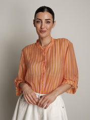 Camicia virale arancione/rosa