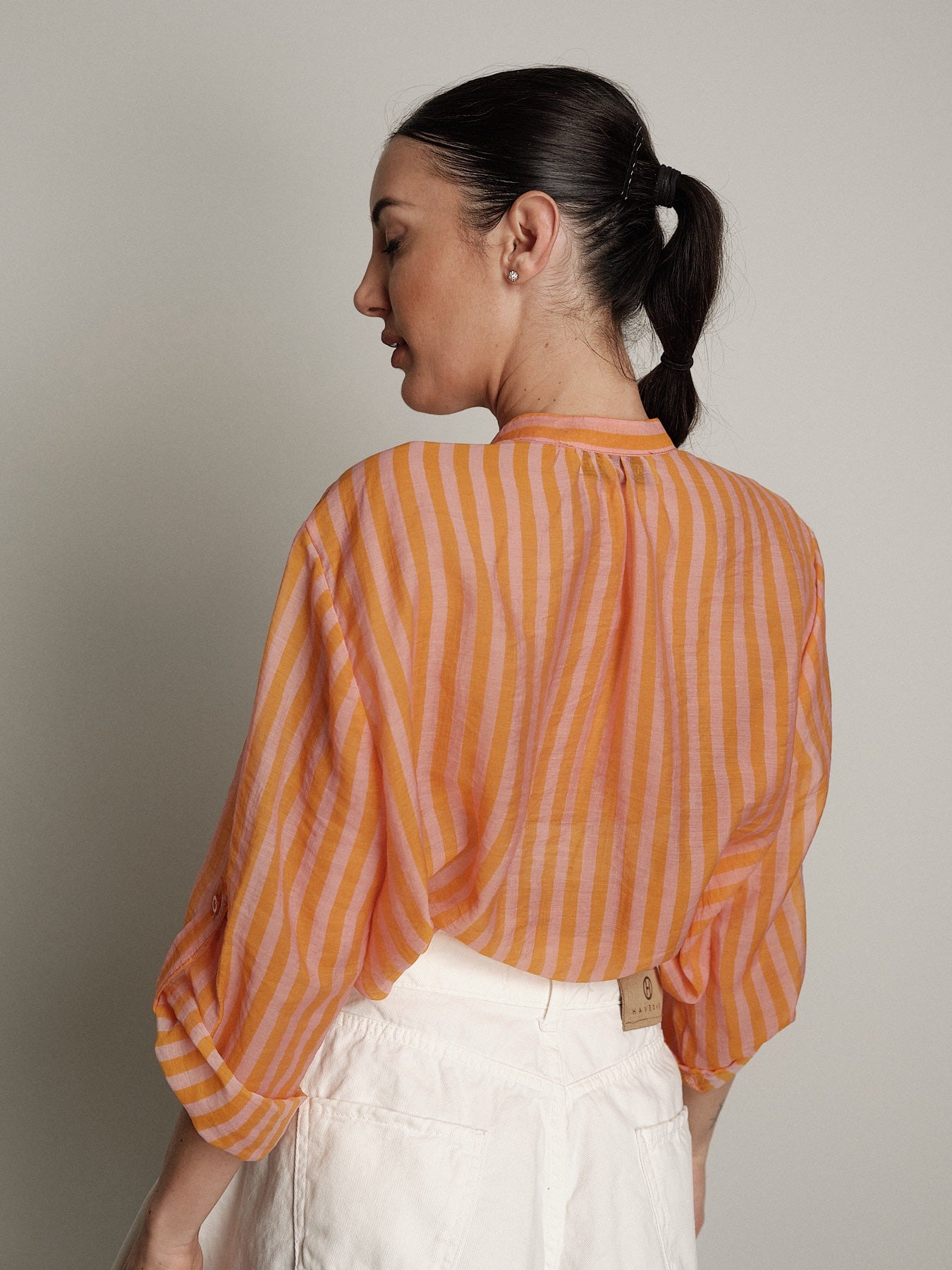 Camicia virale arancione/rosa