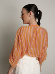 Camicia virale arancione/rosa