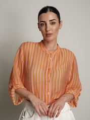 Camicia virale arancione/rosa