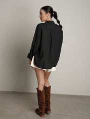 Camicia mussola nera