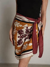 Gonna foulard ocra panna
