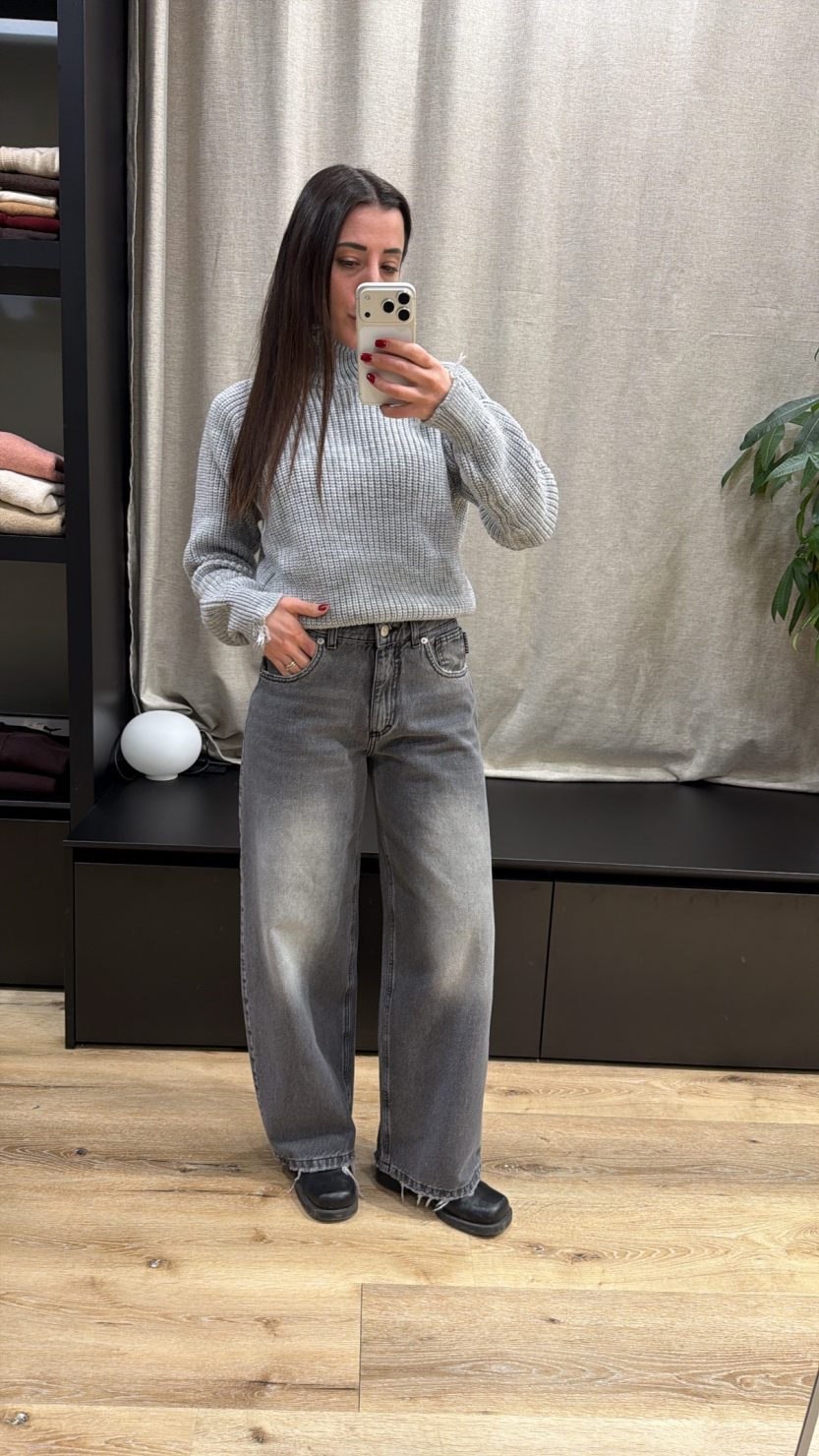 Bella gray jeans without rips