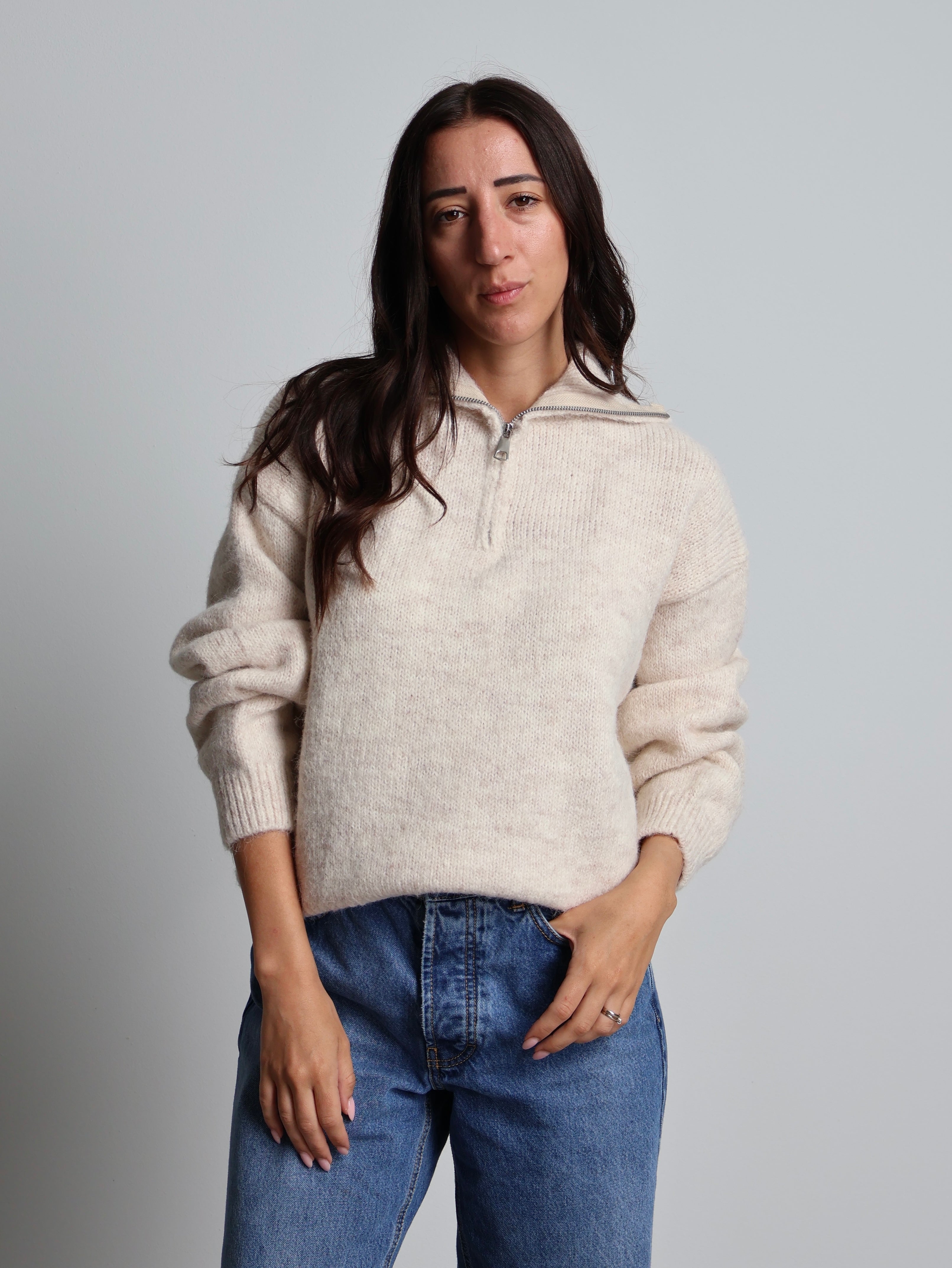 dolcevita mezza zip - Burro