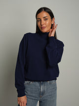 Dolcevita misto lana - Blu notte