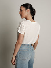 T-shirt girocollo lino (colori all'interno)