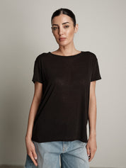 T-shirt girocollo lino (colori all'interno)