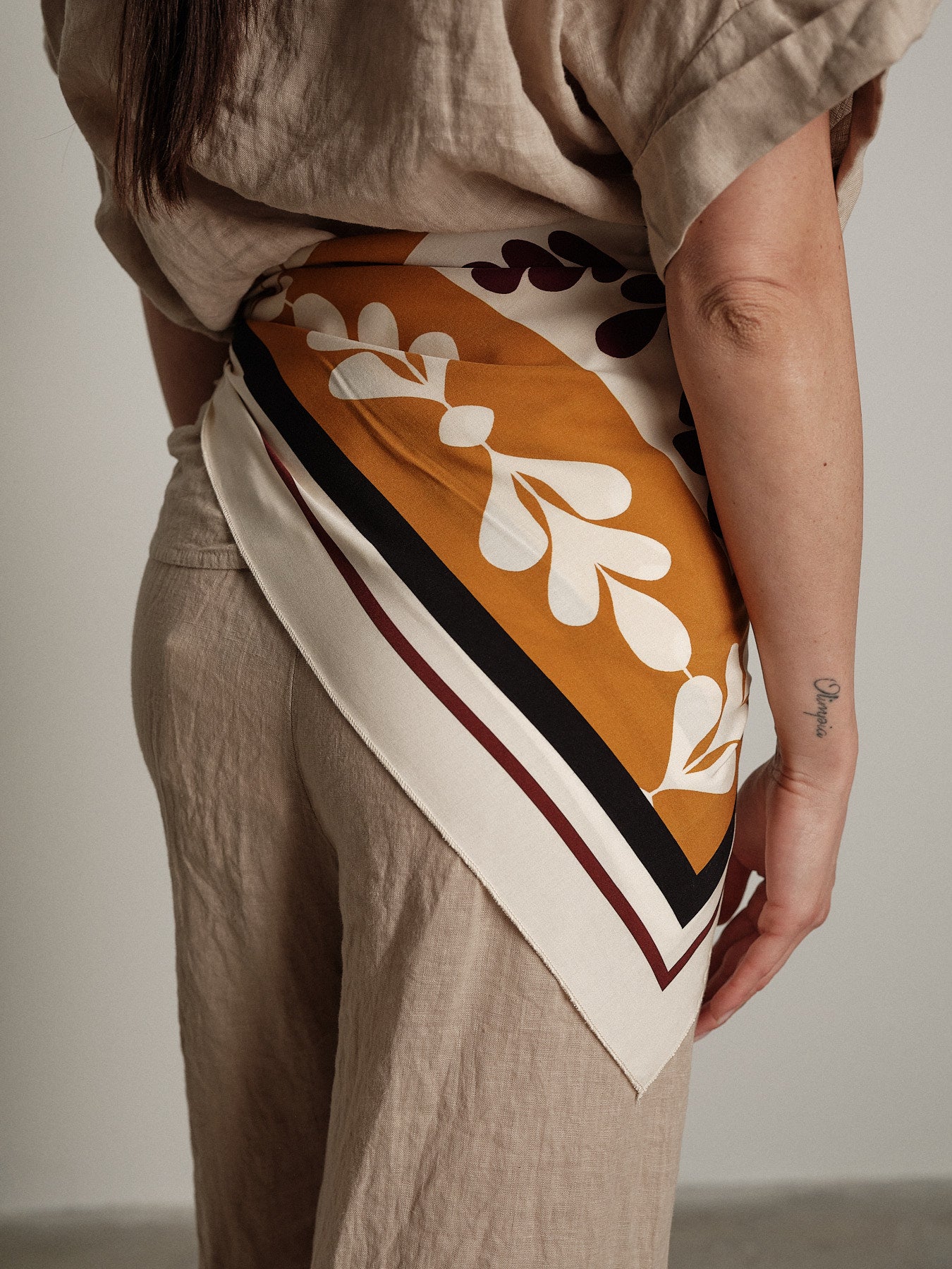 foulard ocra panna