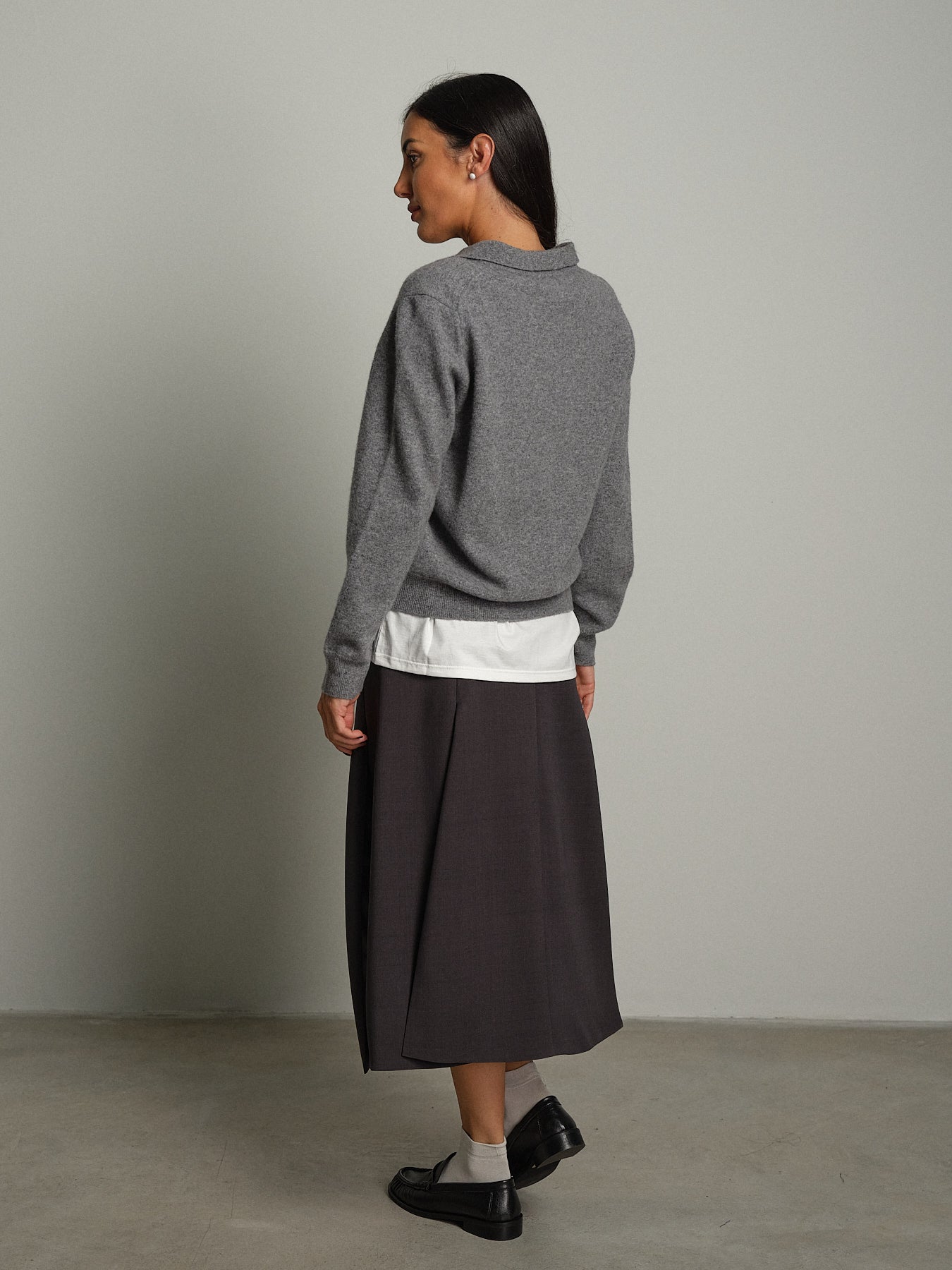 Polo misto lana - Grigio