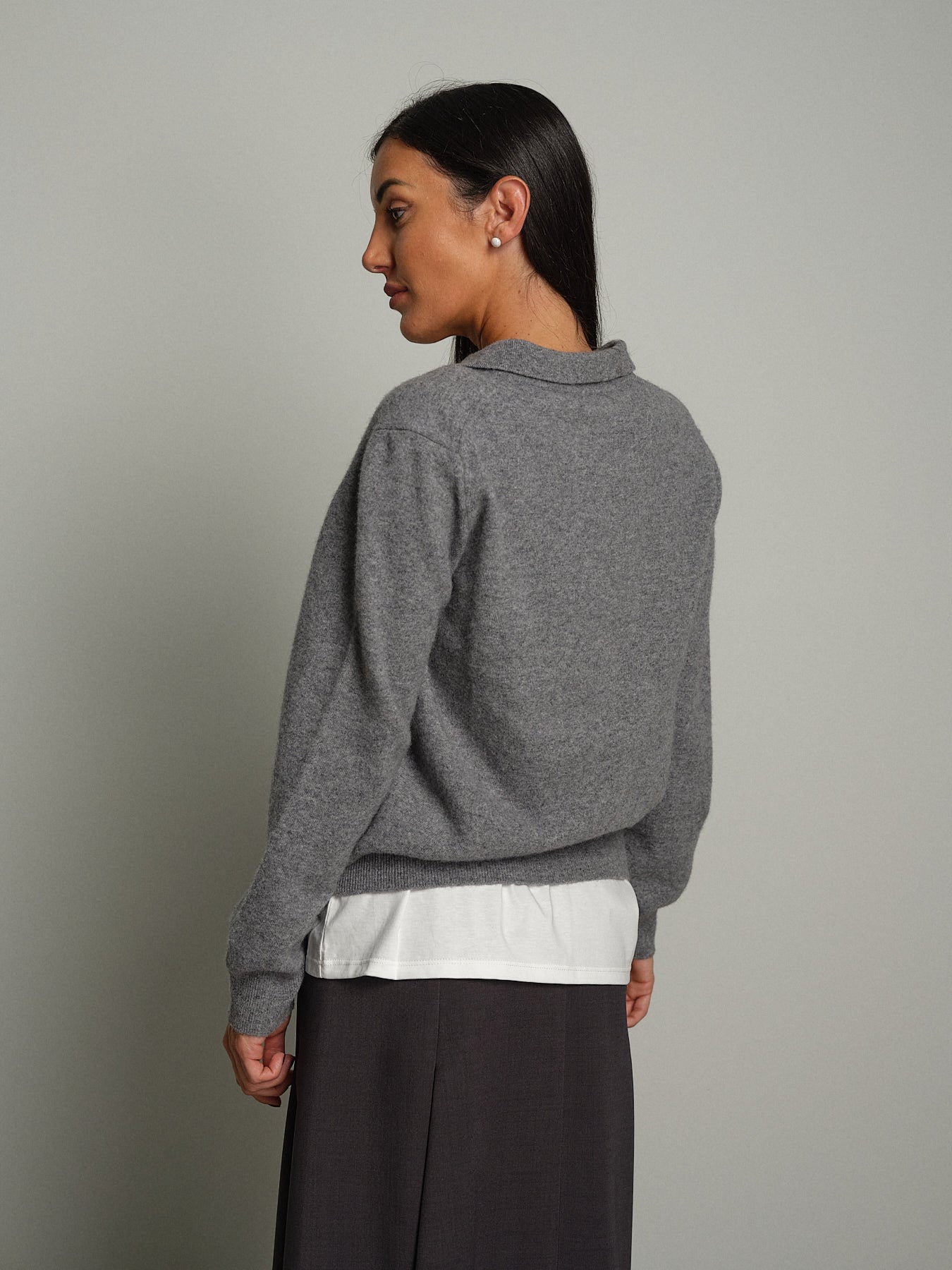 Polo misto lana - Grigio