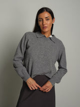 Polo misto lana - Grigio